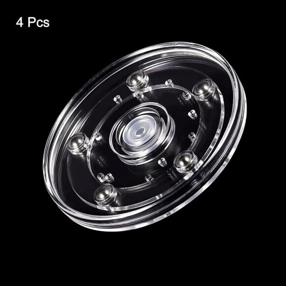 4 inch Clear Rotating Swivel Stand Lazy Susan Turntable Display - Picture 3 of 7